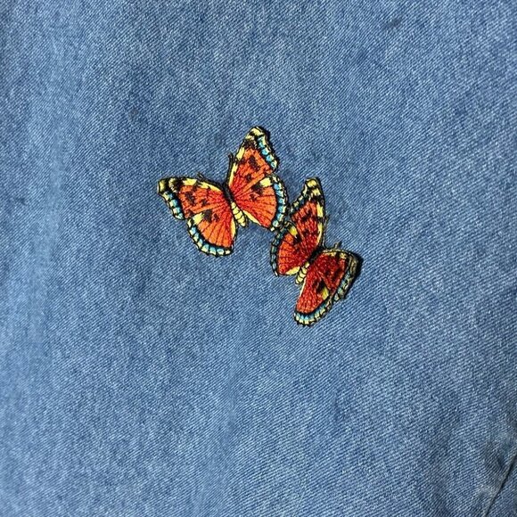 Vintage Pado Oversized Bedazzled Denim Jacket M - Picture 14 of 16